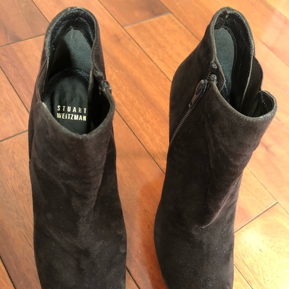 Stuart Weitzman Ankle Pumps 8.5 Dark Brown Suede - Picture 2 of 6